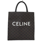 Celine Shoulder Bag Tote 2-Way Triomphe Canvas Vertical Cover Logo Brown