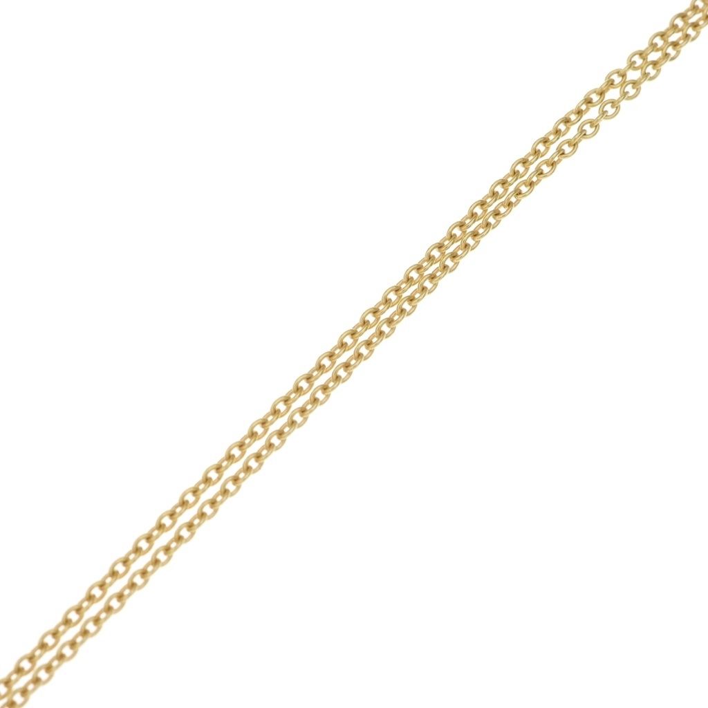 Dior Rose Devan Pearl Diamond Pendant Chain Yellow Gold — view 4