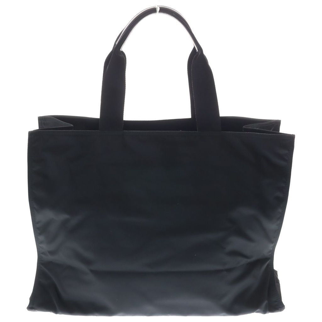 Prada Tote Bag Tessuto Black Nylon Leather Silver — view 2