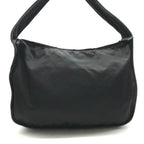 Prada Shoulder Bag Gold Nylon Tessuto Triangle Logo Black — view 3