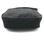 Prada Shoulder Bag Gold Nylon Tessuto Triangle Logo Black — view 4