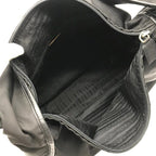 Prada Shoulder Bag Gold Nylon Tessuto Triangle Logo Black — view 8