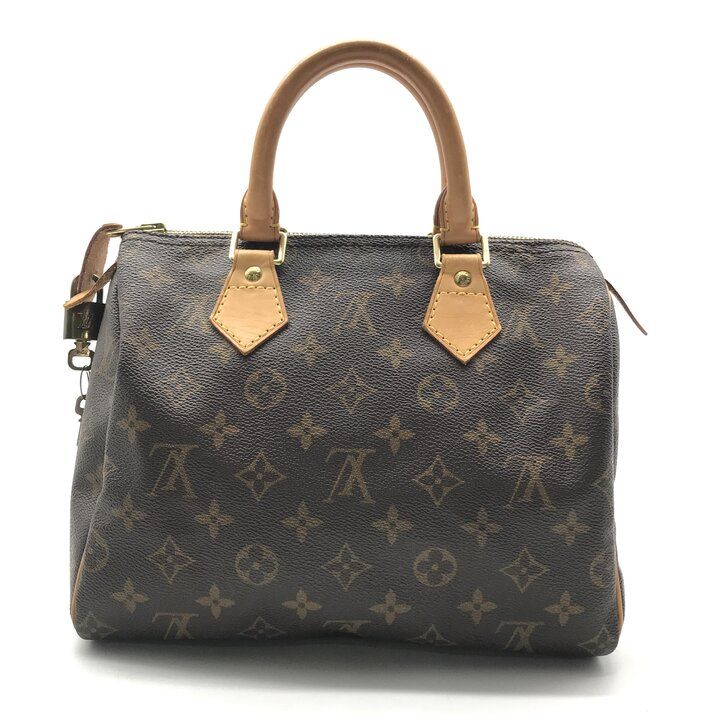 Louis Vuitton Monogram Speedy 25 Hand Mini Boston Bag Leather Brown — view 3