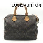 Louis Vuitton Monogram Speedy 25 Hand Mini Boston Bag Leather Brown