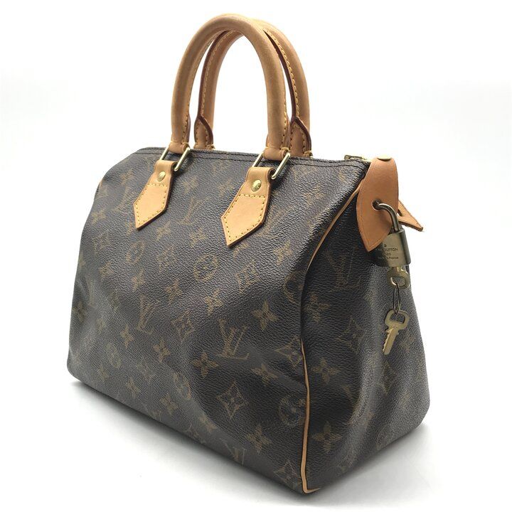 Louis Vuitton Monogram Speedy 25 Hand Mini Boston Bag Leather Brown — view 2