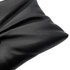 Chanel Chain Shoulder Bag CC Logo Clutch Faux Pearl Shiny Lambskin 2-Way Black — view 7