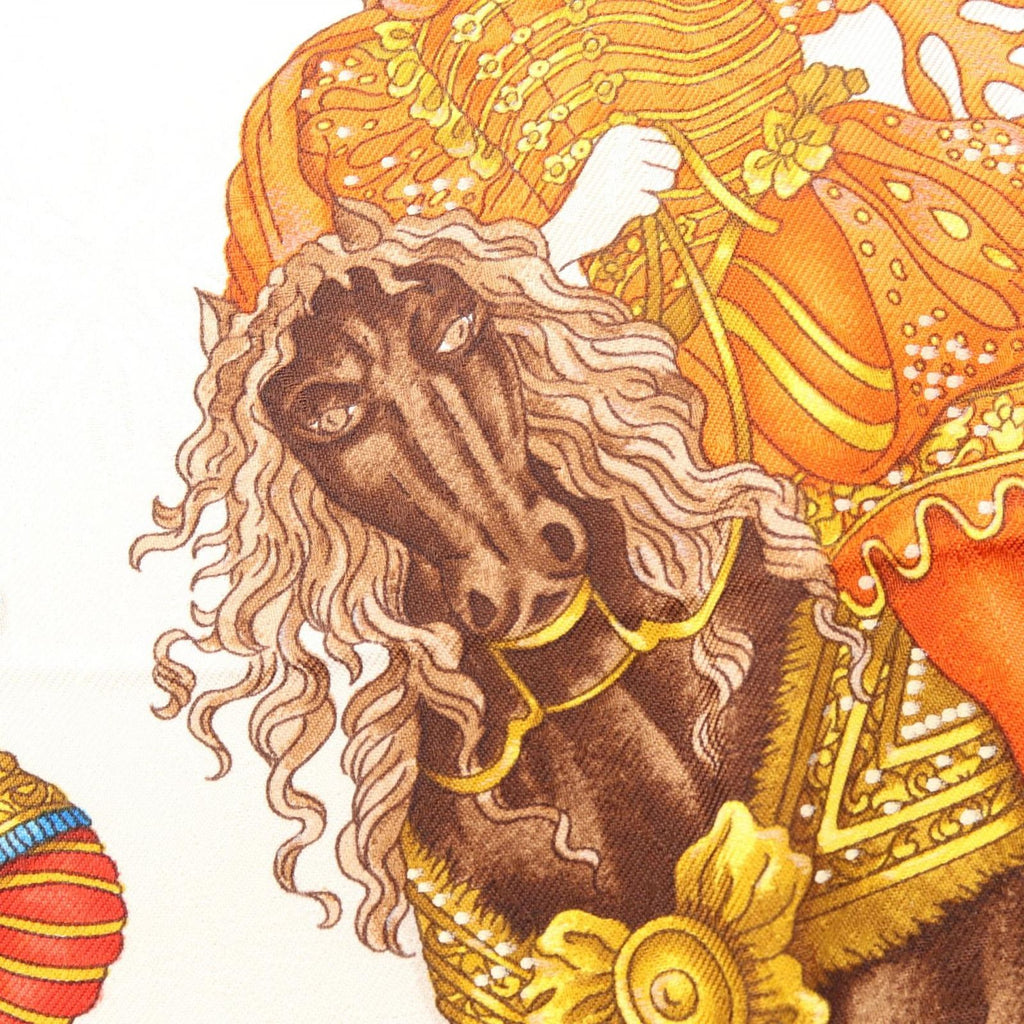 Hermes Scarf Carre 90 les Fetes du Roi Soleil Silk — view 7