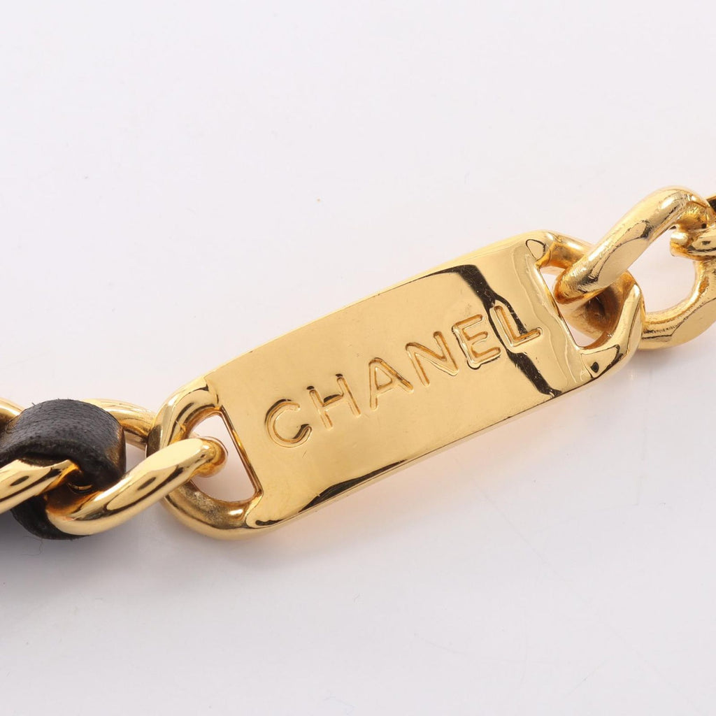 Chanel Belt CC Logo Chain Leather — view 4