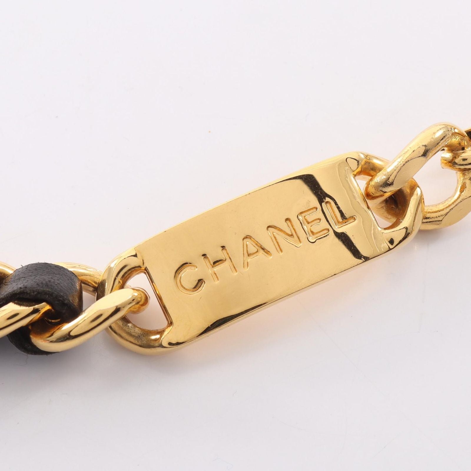 Chanel Belt CC Logo Chain Leather — view 4