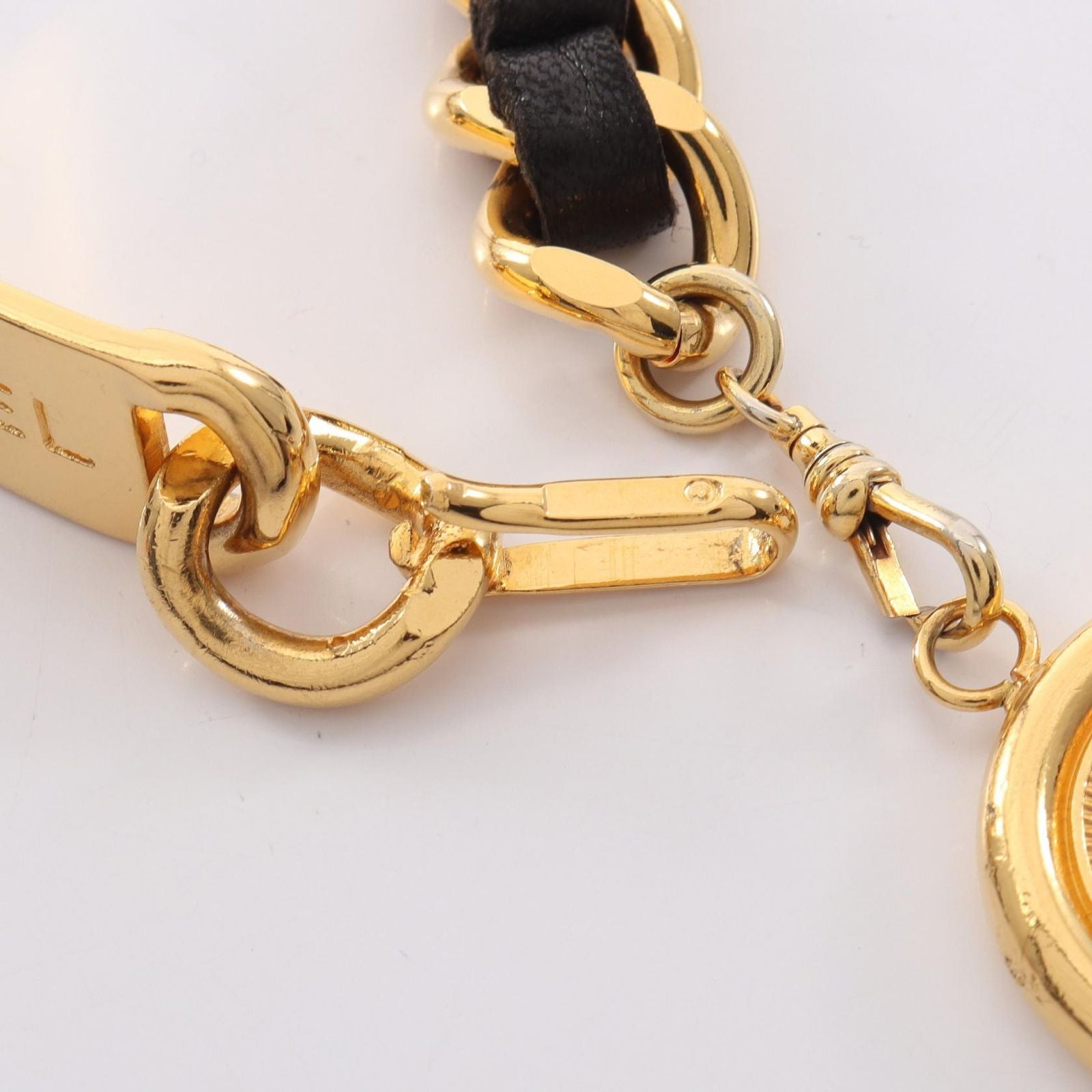 Chanel Belt CC Logo Chain Leather — view 3