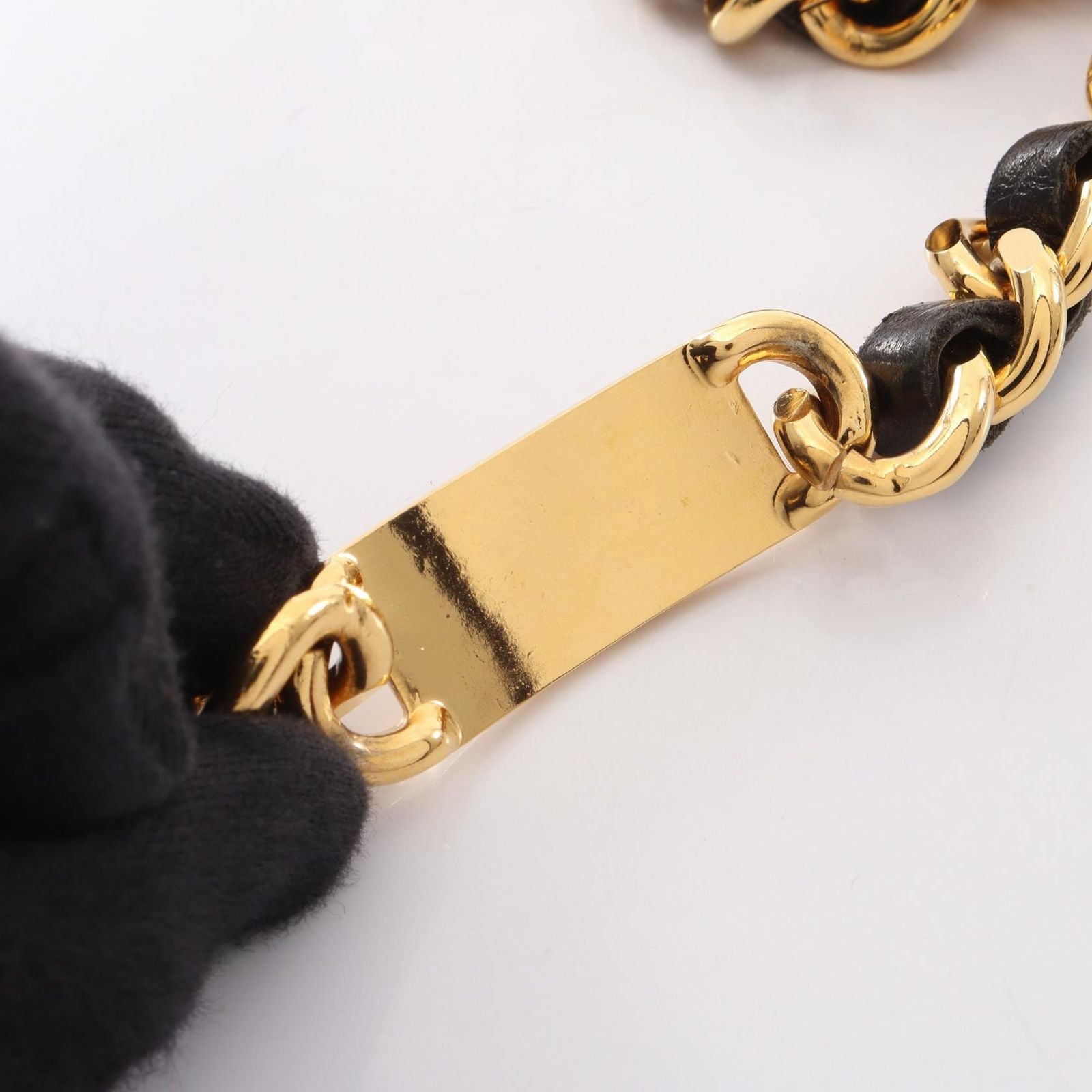 Chanel Belt CC Logo Chain Leather — view 8