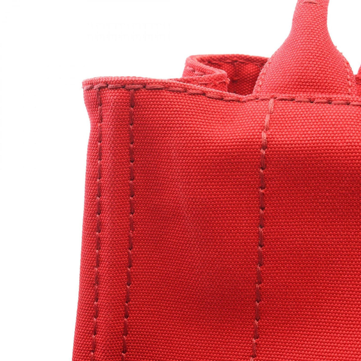 Prada Tote Bag Canapa 2-Way Red Black Canvas Mini — view 7