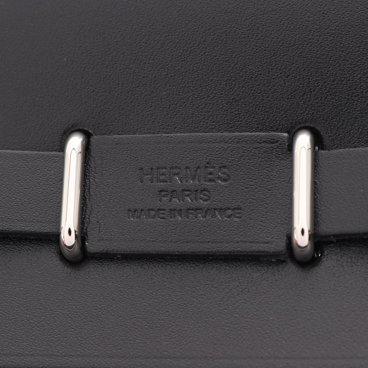 Hermes Shoulder Bag Herbag Zip Mini Black Canvas Leather — view 4