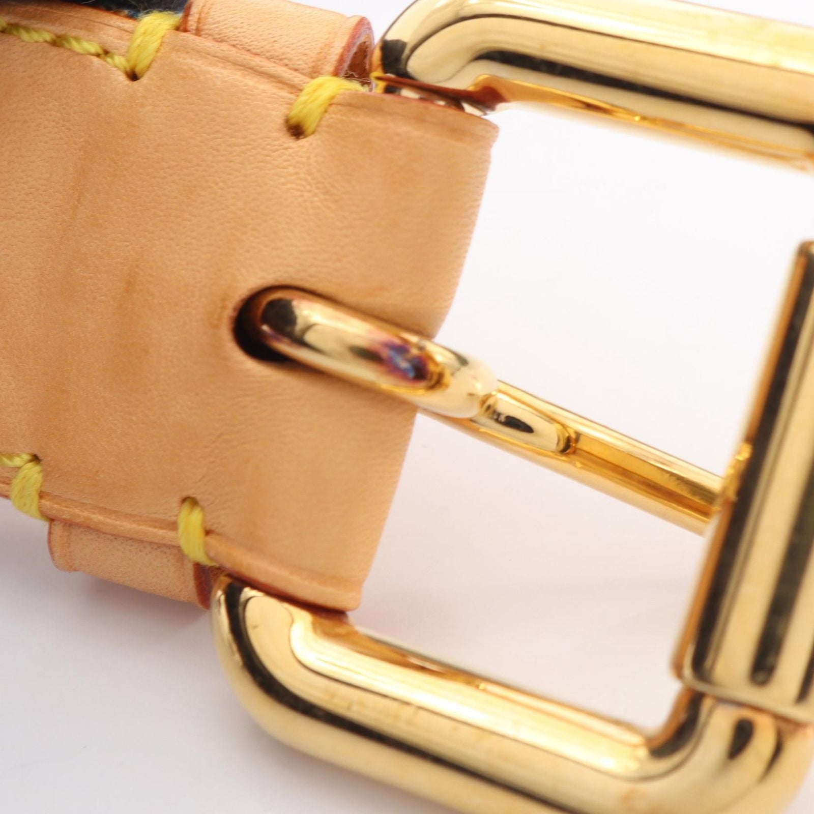 Louis Vuitton Belt Ceinture Monogram Denim Gold — view 6