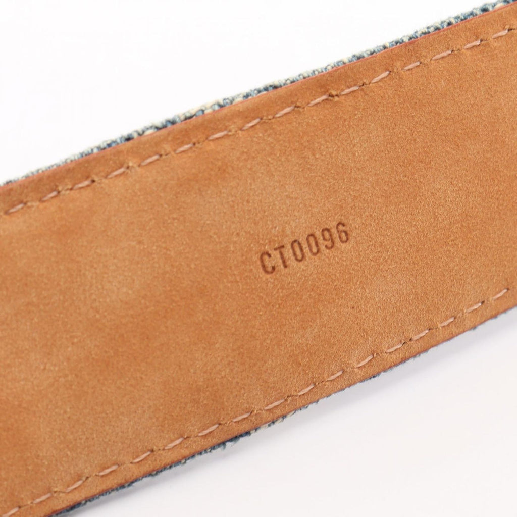 Louis Vuitton Belt Ceinture Monogram Denim Gold — view 5