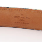 Louis Vuitton Belt Ceinture Monogram Denim Gold — view 4