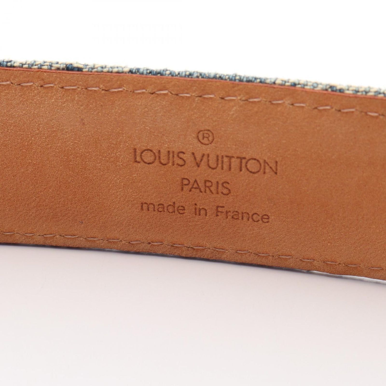 Louis Vuitton Belt Ceinture Monogram Denim Gold — view 4