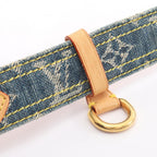 Louis Vuitton Belt Ceinture Monogram Denim Gold — view 8