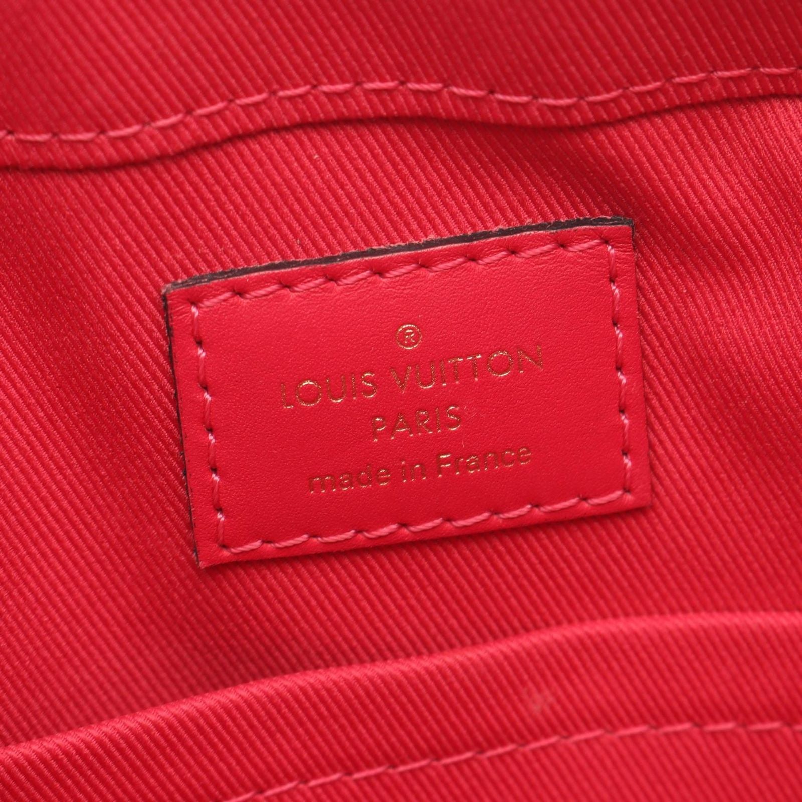 Louis Vuitton Shoulder Bag Saintonge Monogram Freesia Canvas Leather — view 4