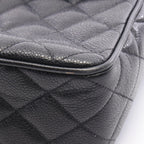 Chanel Shoulder Bag Quilted Coco Ball Black Caviar Leather Chain — view 7