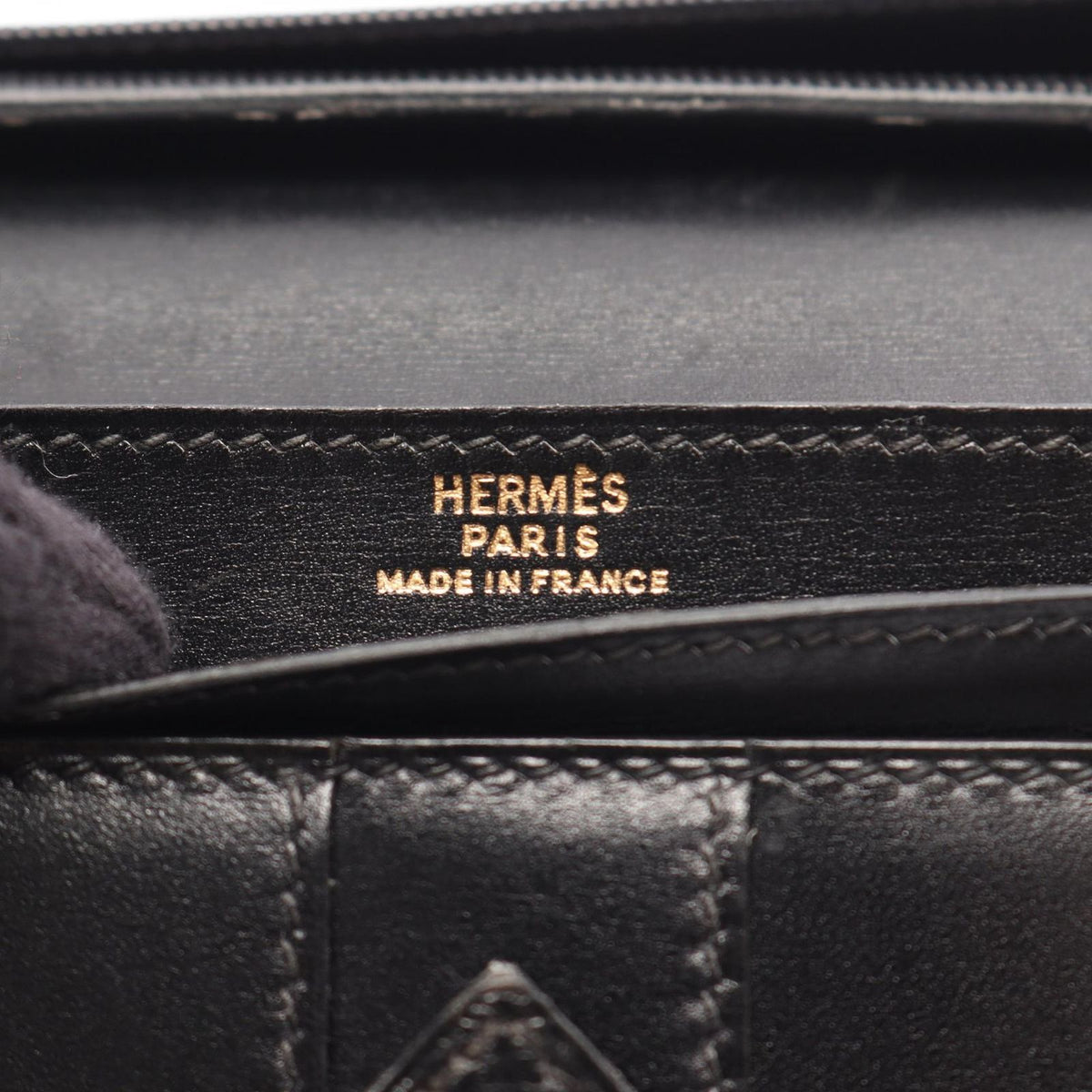 Hermes Bifold Wallet Bearn Classic Black Calfskin — view 5
