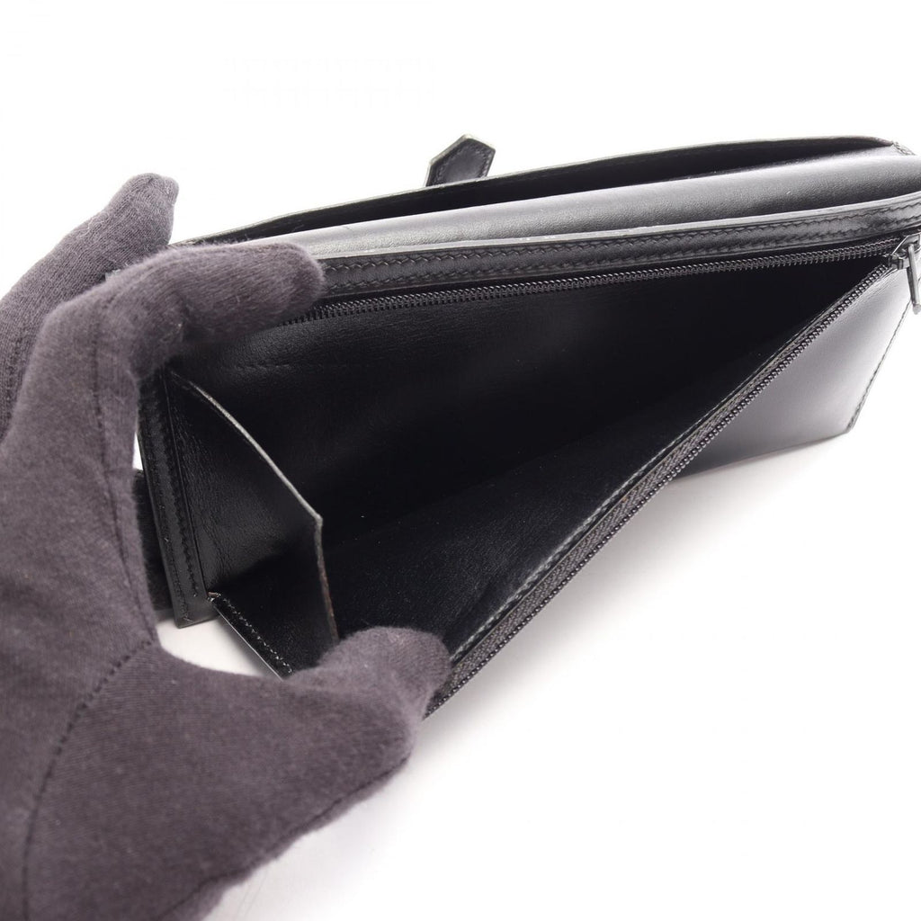 Hermes Bifold Wallet Bearn Classic Black Calfskin — view 4
