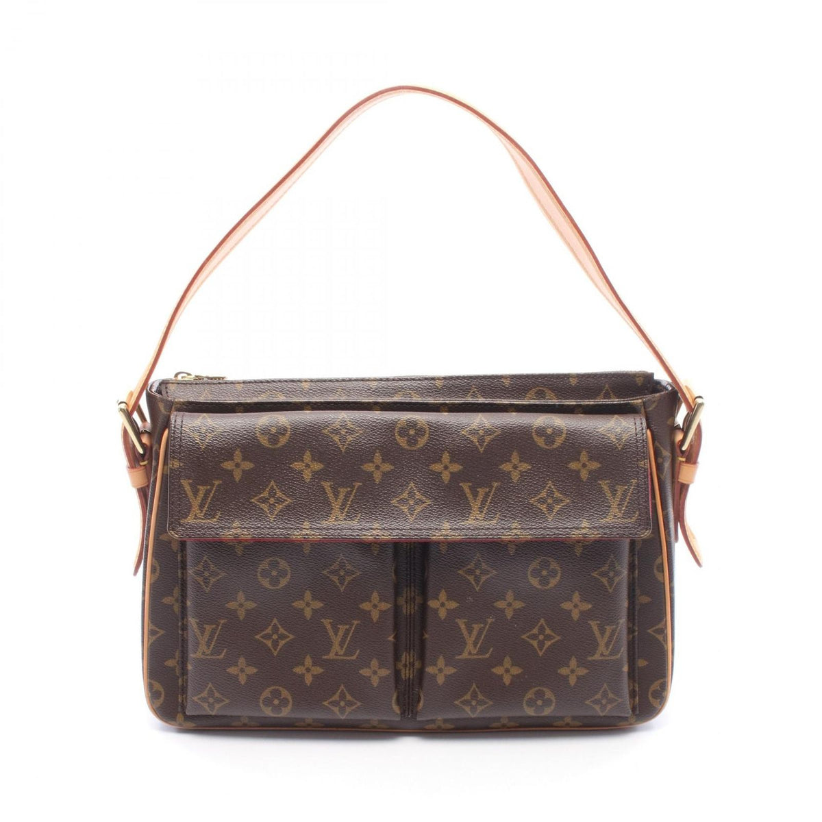 Louis Vuitton Shoulder Bag GM Canvas Leather GM