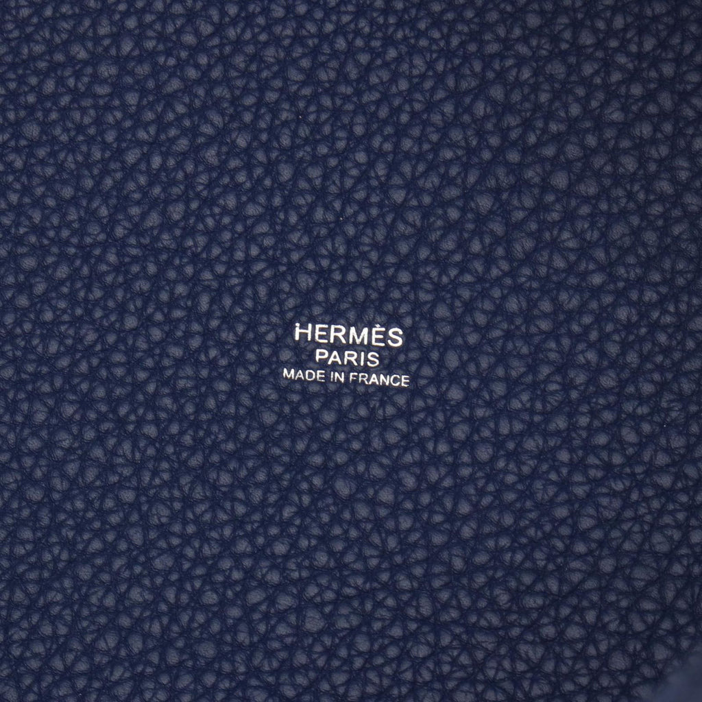 Hermes Handbag Picotin Lock MM Blue Saphir Leather — view 4