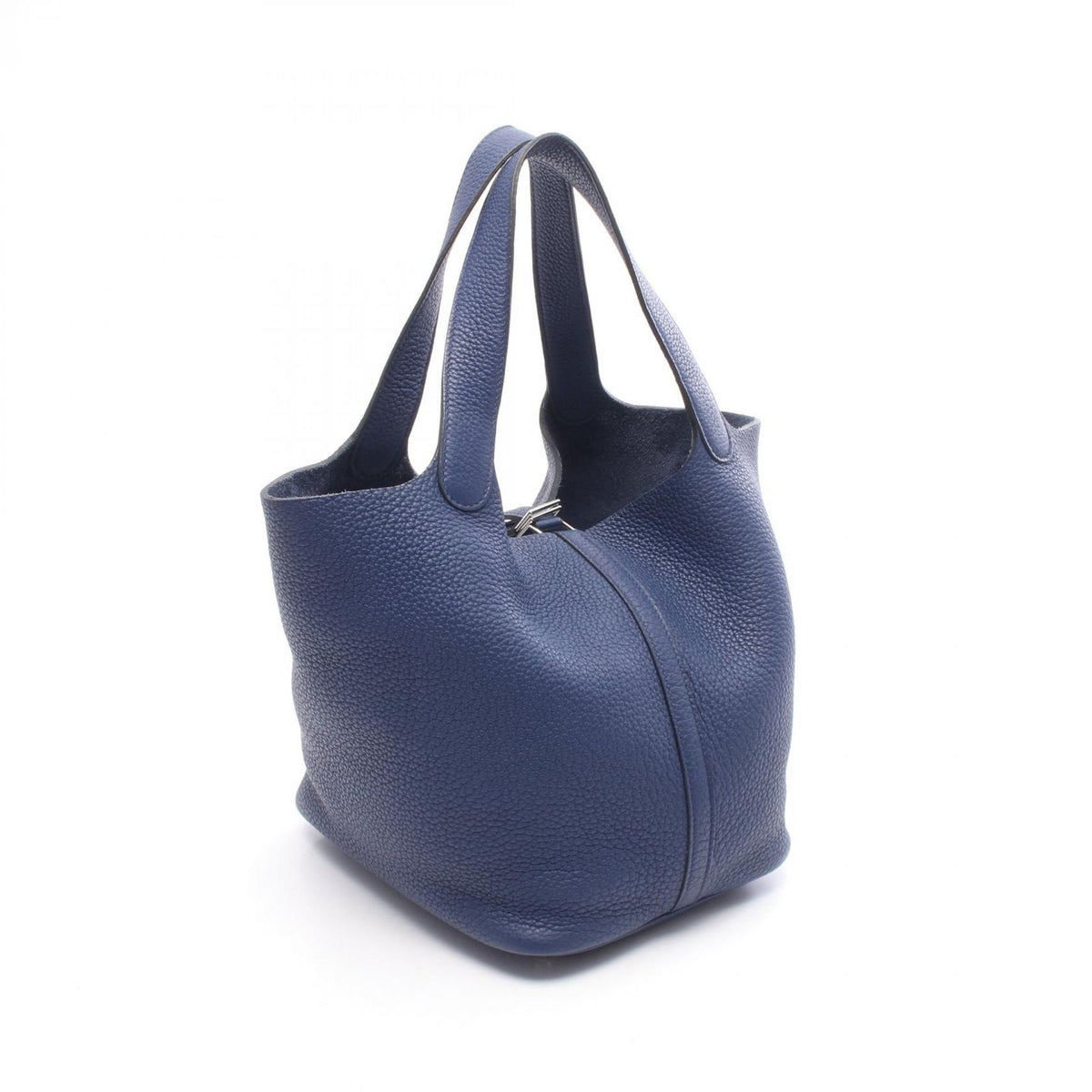 Hermes Handbag Picotin Lock MM Blue Saphir Leather — view 2