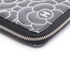 Chanel Round Wallet Camellia Black Leather — view 7