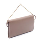 Chanel Shoulder Bag Envelope CC Logo Gray Leather — view 2