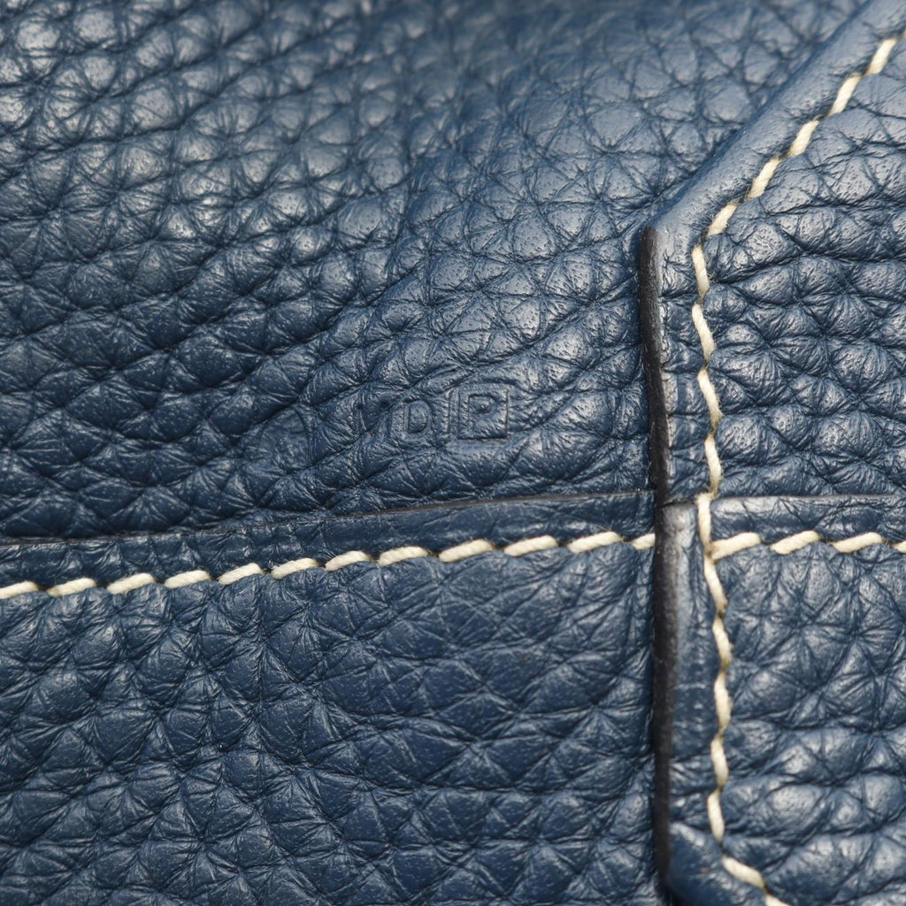 Hermes Tote Bag Double Sens 45 Navy Ciel Leather — view 5