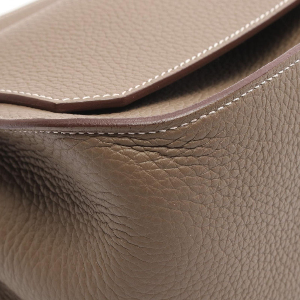 Hermes Shoulder Bag 28 Etoupe Leather — view 6