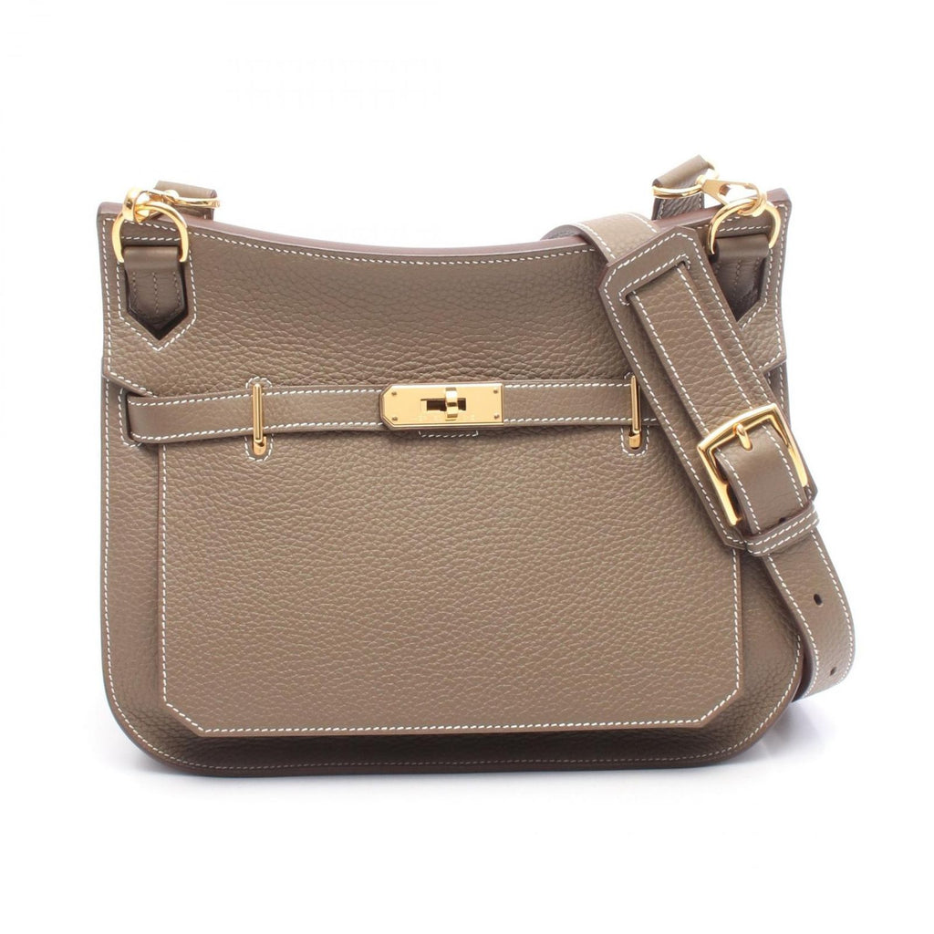 Hermes Shoulder Bag 28 Etoupe Leather