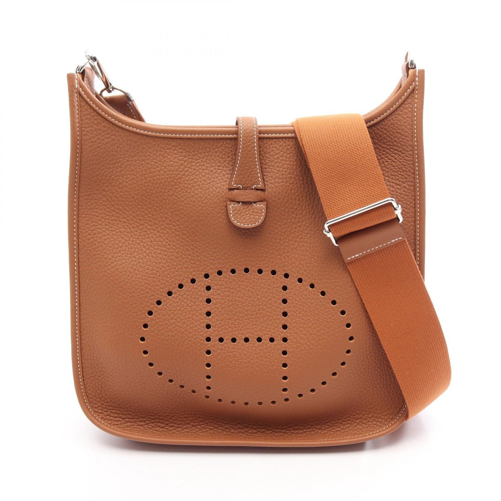 Hermes Shoulder Bag Evelyne 3 Trois PM Gold Leather