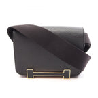 Hermes Shoulder Bag Geta Black Leather