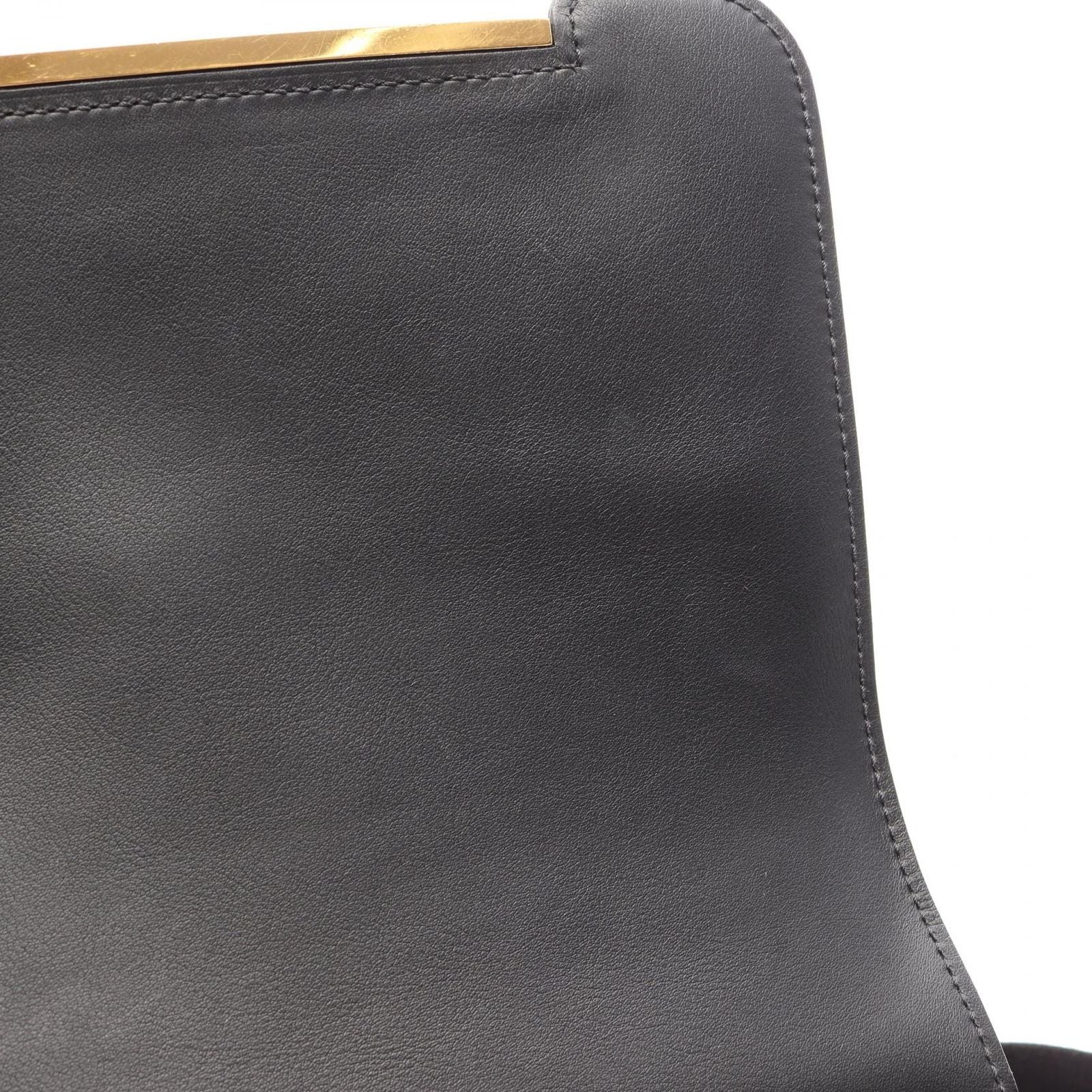 Hermes Shoulder Bag Geta Black Leather — view 7