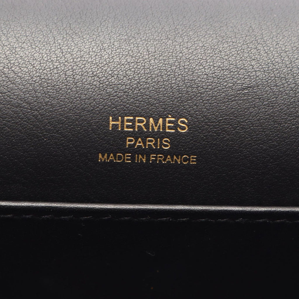 Hermes Shoulder Bag Geta Black Leather — view 4
