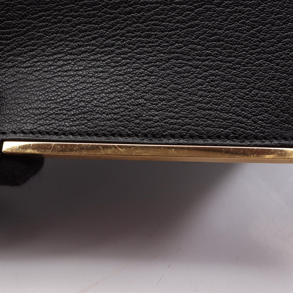 Hermes Shoulder Bag Geta Black Leather — view 8