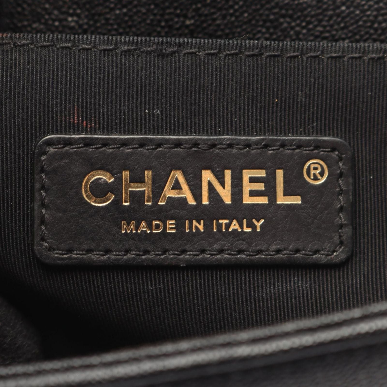 Chanel Shoulder Bag Boy Small Black Caviar Leather Boy Stitch Chain — view 4