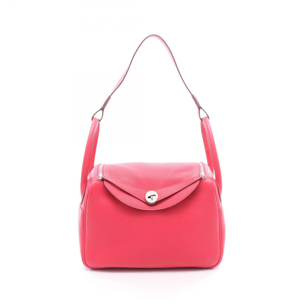 Hermes Shoulder Bag Lindy 30 Rose Leather