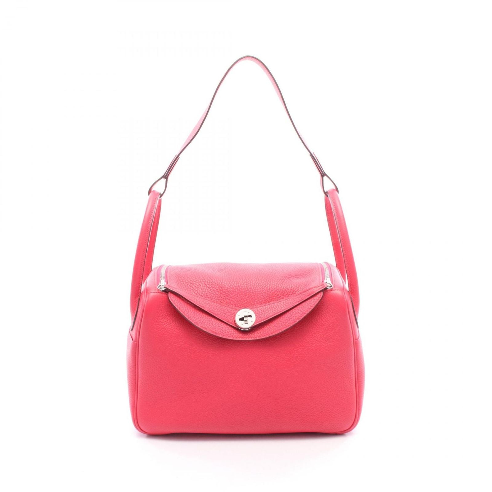 Hermes Shoulder Bag Lindy 30 Rose Leather