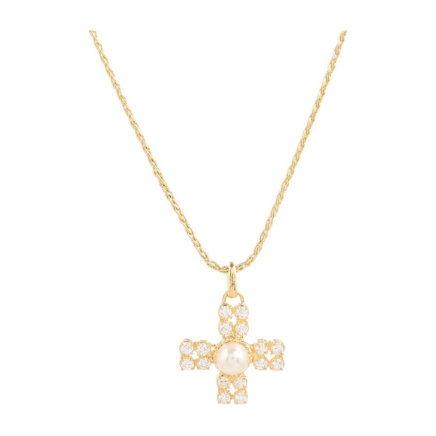 Dior Necklace Pearl Gold