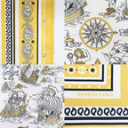 Hermes Heaven Carre 70 Cloete Sailor Tattoo Bandana Scarf Silk Yellow White — view 8