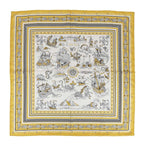 Hermes Heaven Carre 70 Cloete Sailor Tattoo Bandana Scarf Silk Yellow White