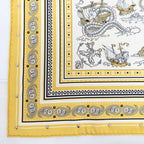 Hermes Heaven Carre 70 Cloete Sailor Tattoo Bandana Scarf Silk Yellow White — view 5