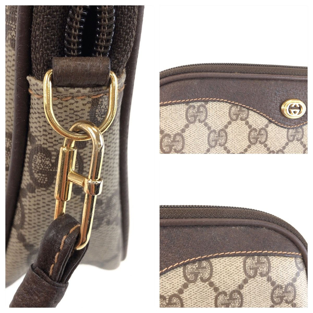 Gucci Vintage Beige Brown GG Shoulder Bag — view 5