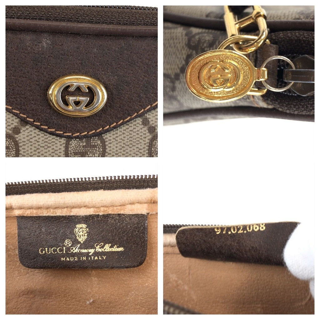 Gucci Vintage Beige Brown GG Shoulder Bag — view 4