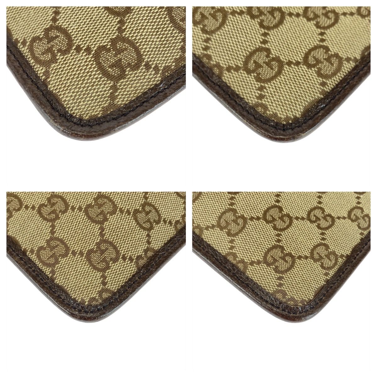 Gucci Beige Brown Silver GG Canvas Leather Shoulder Bag Pochette — view 4