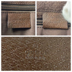 Gucci Beige Brown Silver GG Canvas Leather Shoulder Bag Pochette — view 3